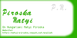 piroska matyi business card